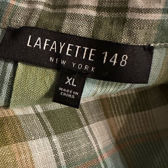 Lafayette 148 New York Sabira Linen button down shirt Size XL - Picture 8 of 10